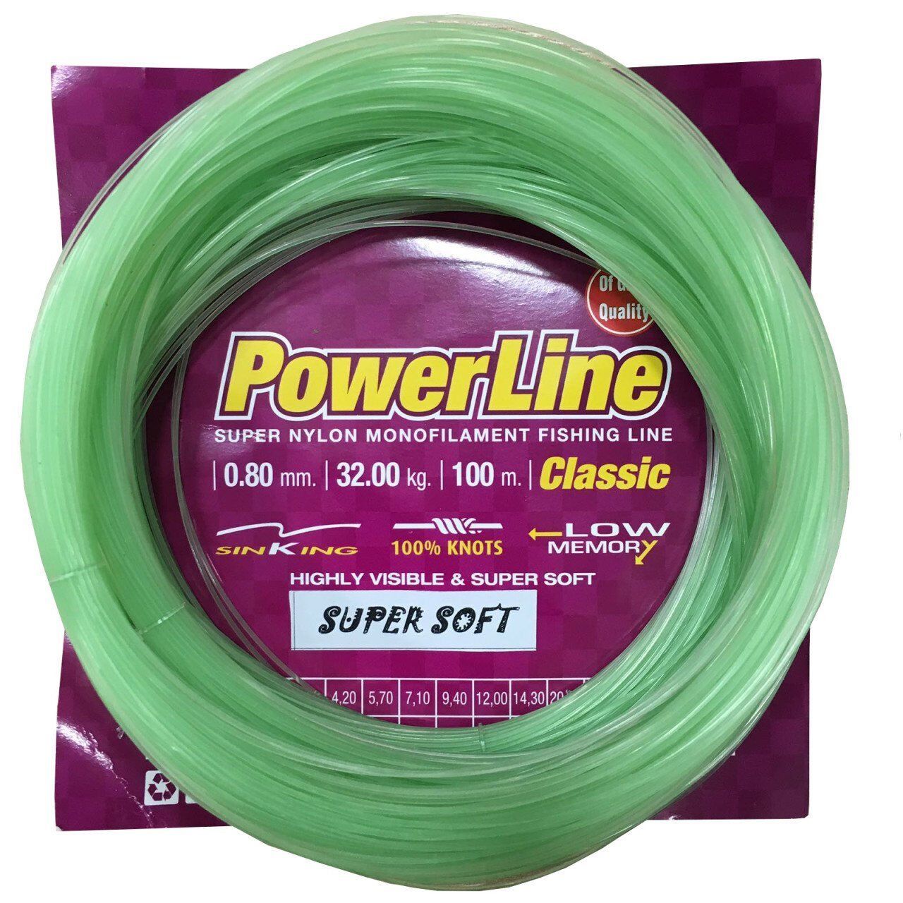 Powerline Soft Yeşil 100m Poşet Misina 1,00 mm