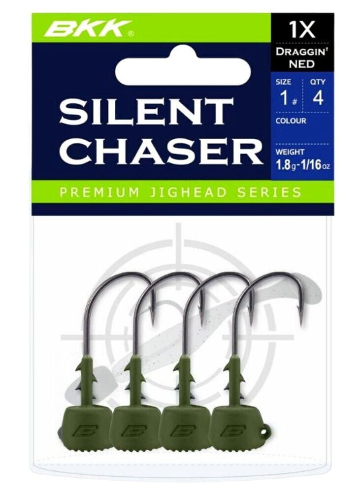 BKK Silent Chaser Draggin NED-Green Jighead 2/0 no 12.4 gr