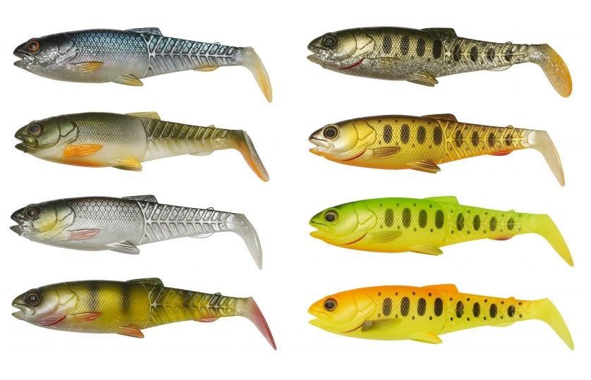 Savage Gear Craft Cannibal Paddletail 12.5 cm 20 gr Suni Yem Olive Pearl Hot Orange