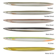 Savage gear B-SG Line Thru Sandeel 125mm 19g 06-Motoroil UV