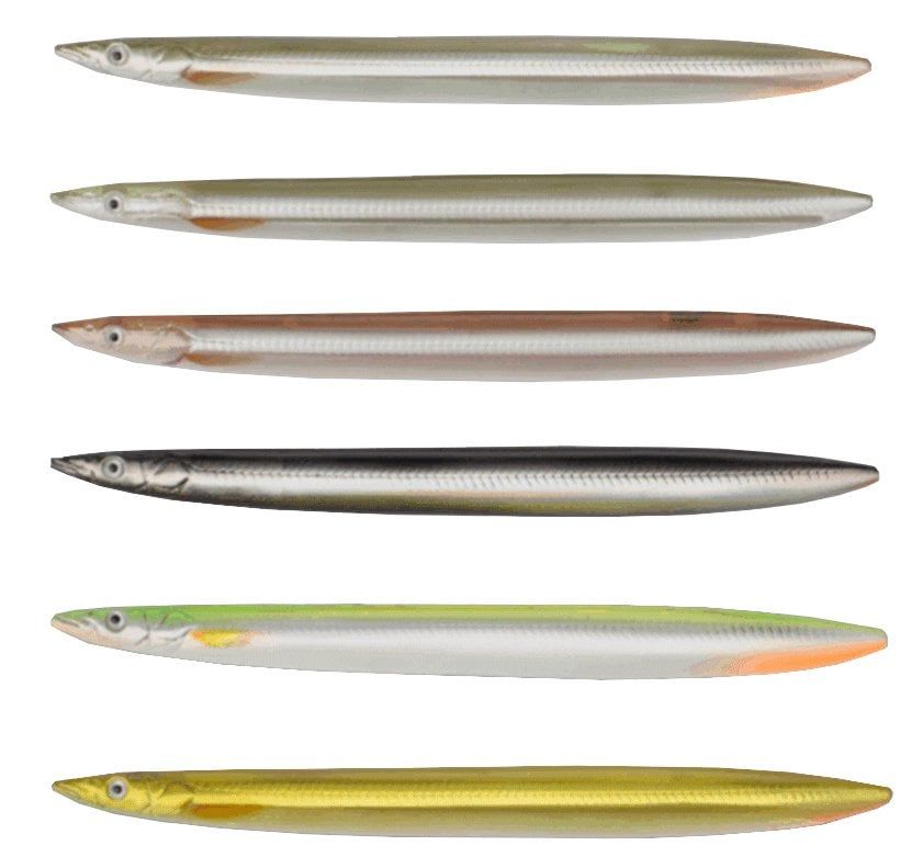 Savage gear B-SG Line Thru Sandeel 125mm 19g 06-Motoroil UV