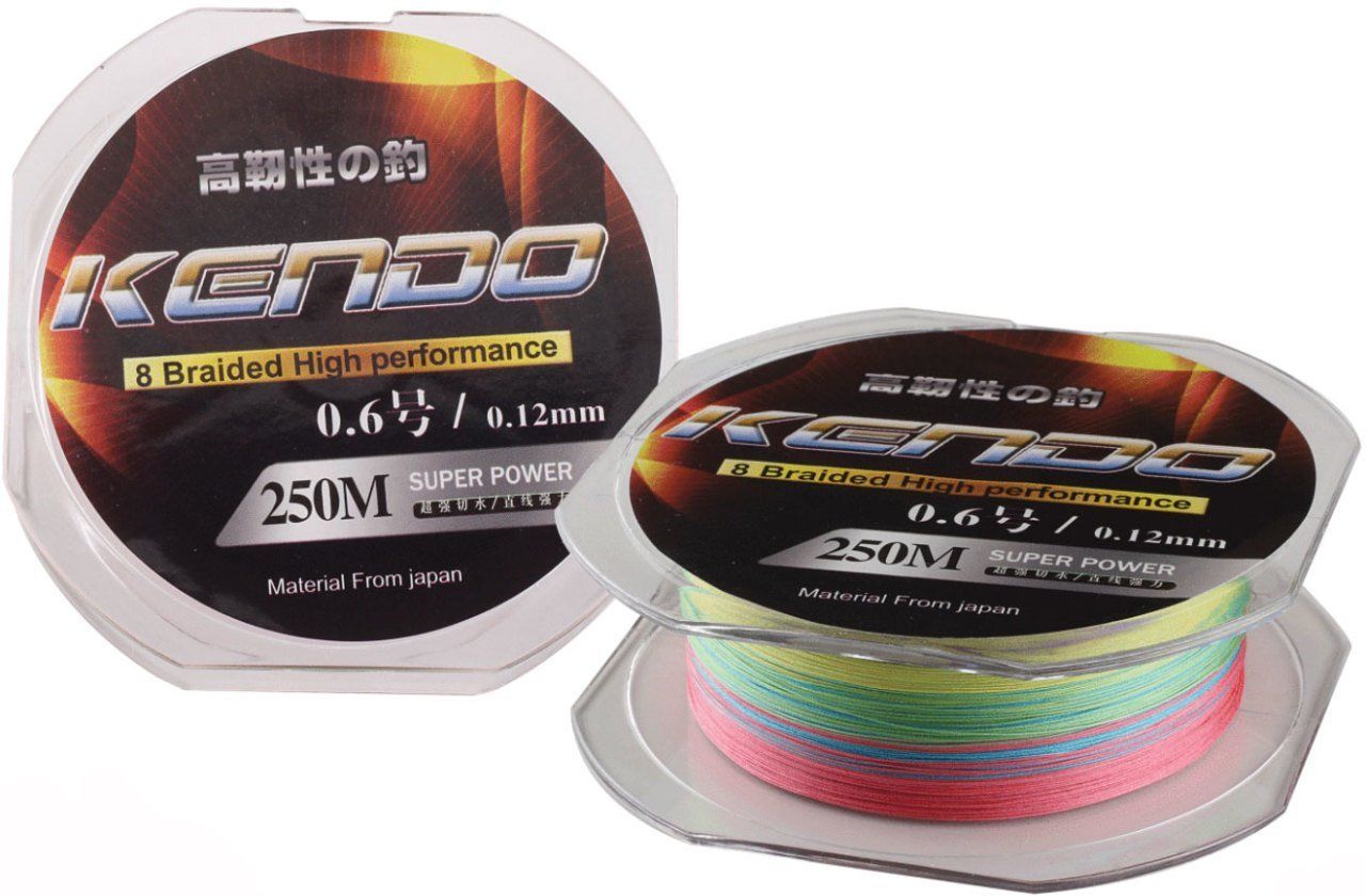 Kendo Dynema 8 Örgü 0,12mm 250Mt (Multıcolour) 0,12mm