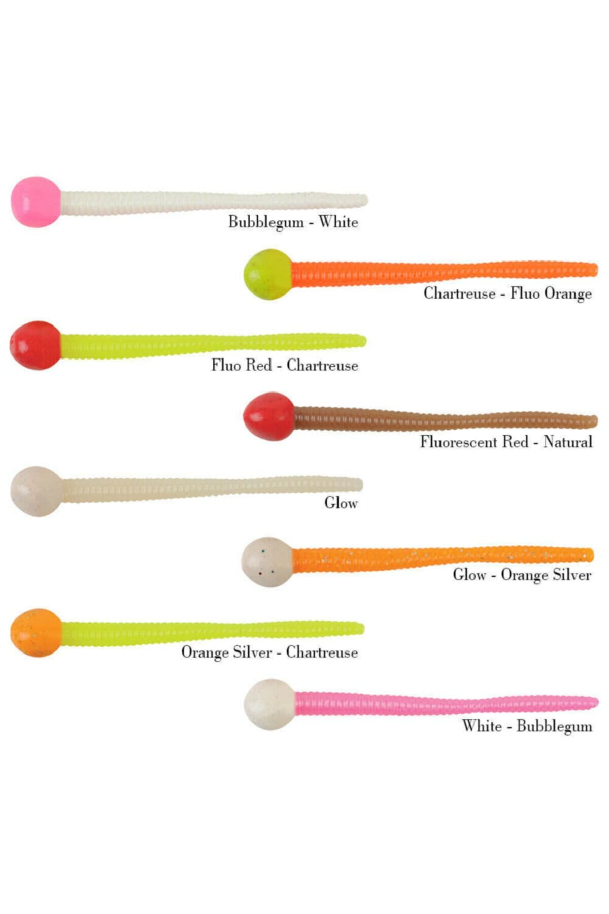 Powerbait Floating Mice Tails Sahte Yemi 8cm Chartreuse Fluo Orange