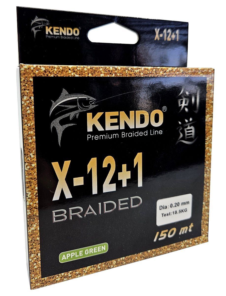 Kendo X-12+1 Braided 150m Apple Green Örgü İp 0,18mm