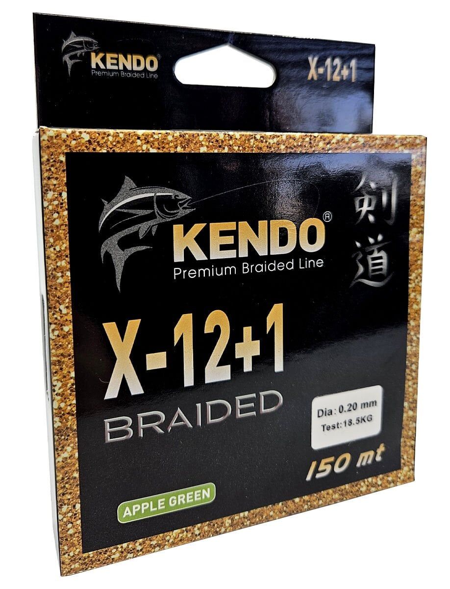 Kendo X-12+1 Braided 150m Apple Green Örgü İp 0,25mm