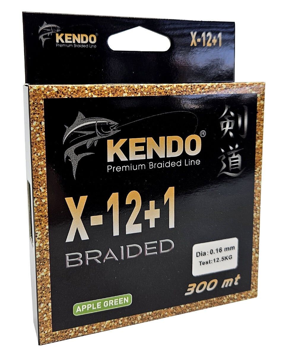 Kendo X-12+1 Braided 300m Apple Green Örgü İp 0,14mm