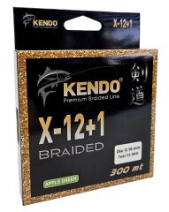 Kendo X-12+1 Braided 300m Apple Green Örgü İp 0,16mm