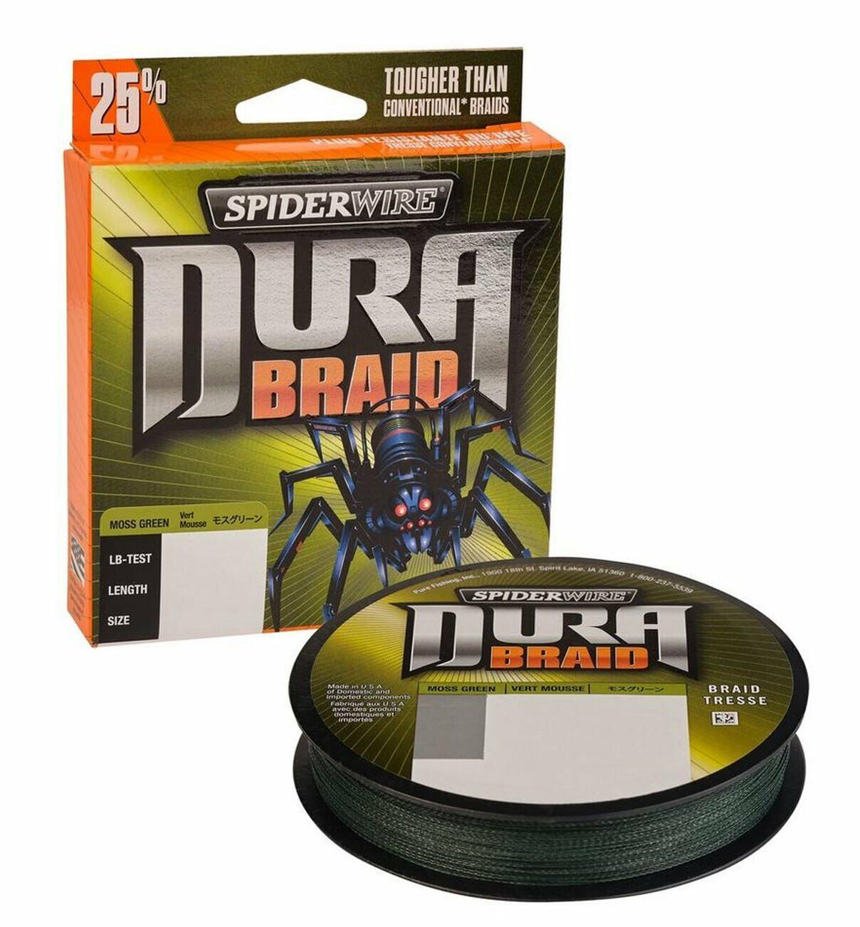 SpiderWire Dura Braid 275m Moss Green Örgü İp 0.43mm