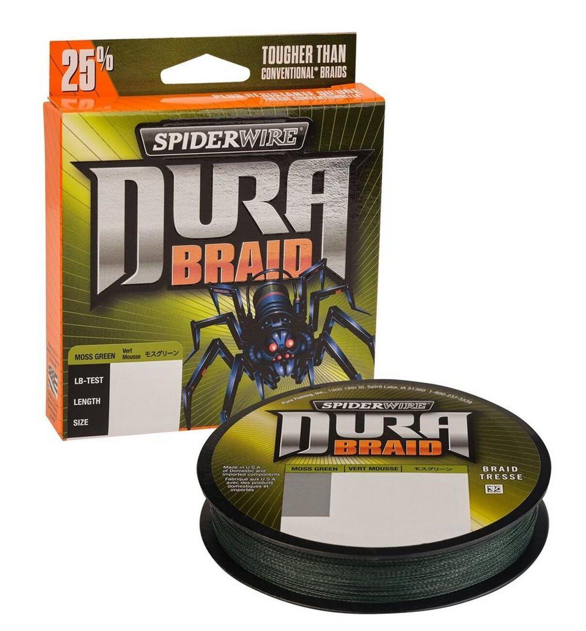 SpiderWire Dura Braid 135m Moss Green Örgü İp 0.36mm